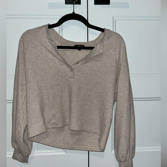 Dynamite Waffle Knit Slouchy Long Sleeve - Picture 2 of 3